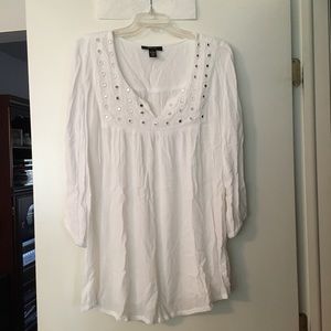 Style & Co white top size L